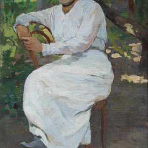 А.Осипов. Евгения в саду. 1918. Х.,м. Собственность семьи художника