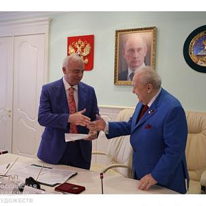 Встреча З.К.Церетели с    Главой Республики  Адыгея Асланом Тхакушиновым      