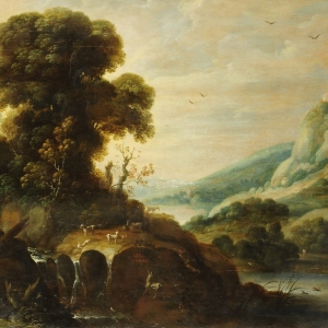 М. Рейкарт. Пейзаж с козами. Сер. 1620-х.  СГХМ