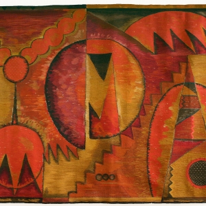 А.Воронкова. Энергия. Шерсть, ручное ткачество, 1967