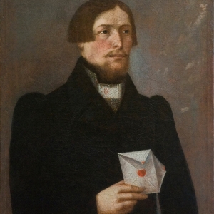 Колендас П. Неизвестный с письмом. 1840-е гг. СПМЗ