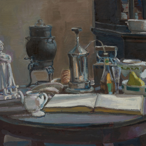 А.И. Дубов. Натюрморт на столе. Холст, масло. Собственность автора